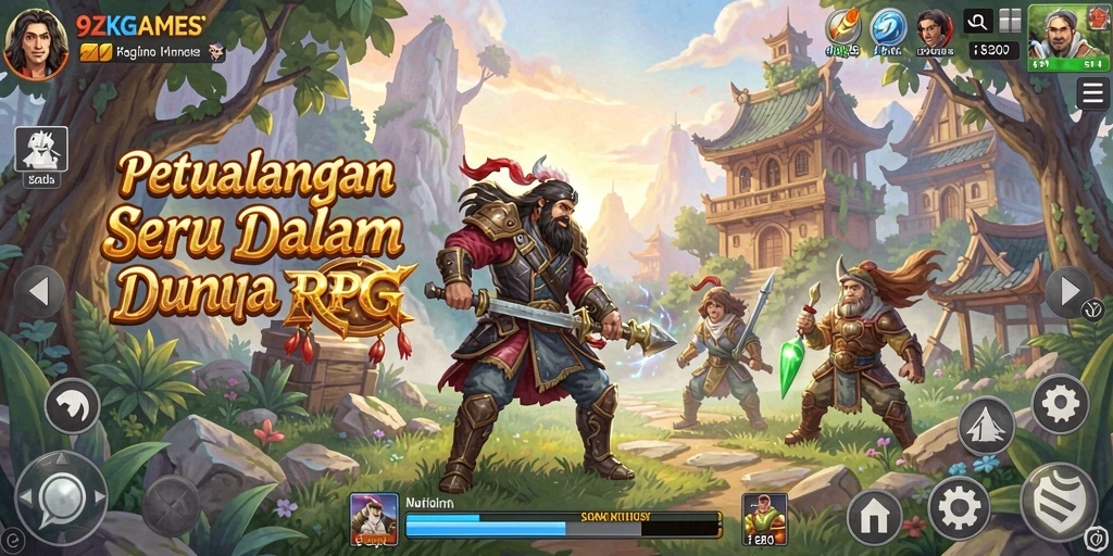 Screenshot gameplay RPG yang menakjubkan dari 9ZKGAMES.