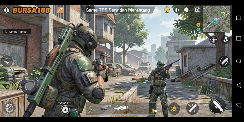 Tangkapan layar menunjukkan aksi seru dalam permainan TPS.