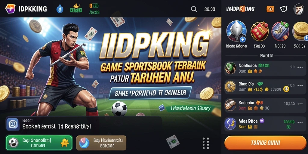 Screenshot utama IDPKING menunjukkan antarmuka taruhan yang menarik dan mudah digunakan.