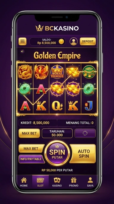 Tampilan antarmuka bckasino yang menarik dan intuitif.